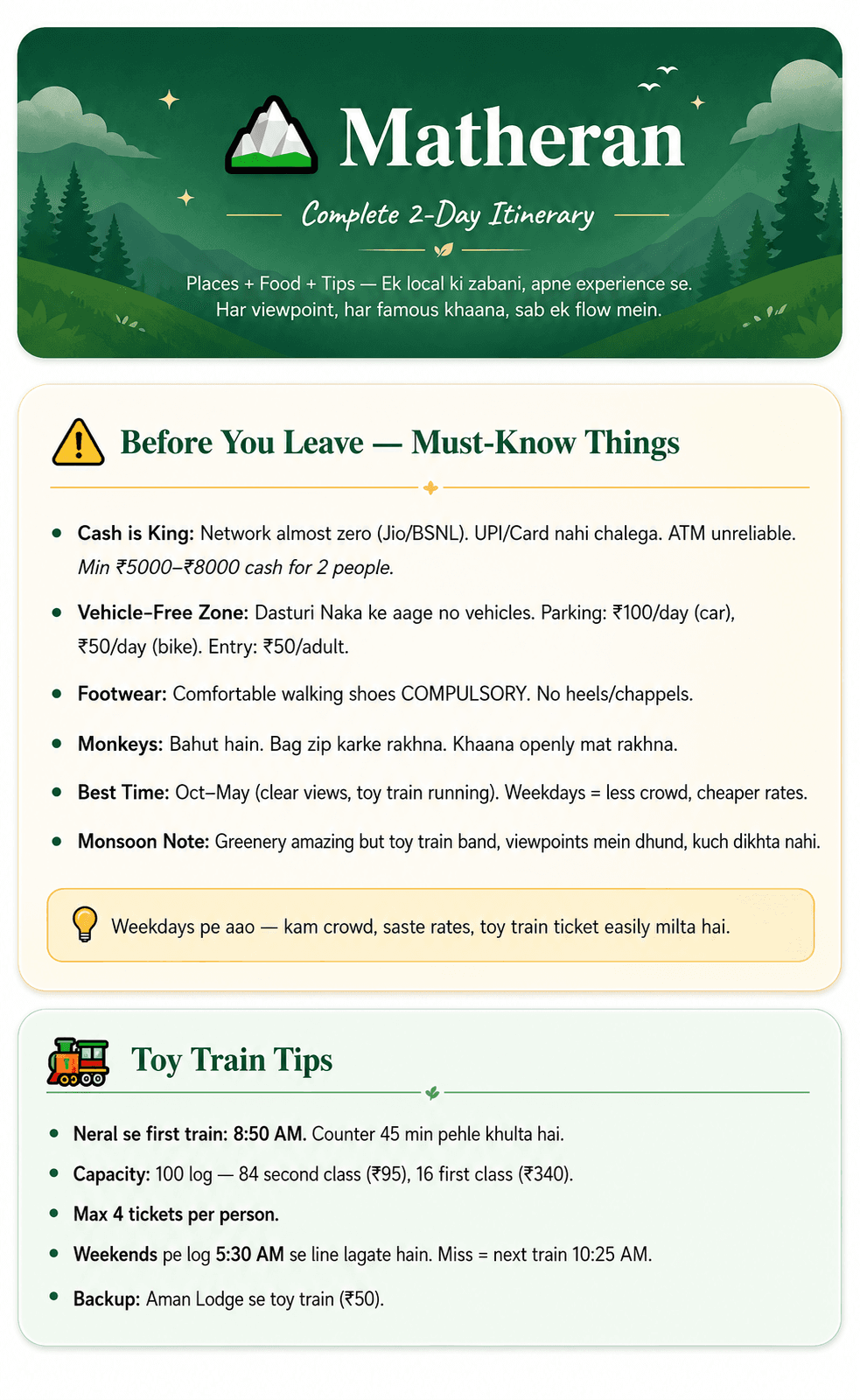 Itinerary sample 1